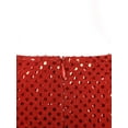 thumbnail image 7 of YONGHS Women's Shiny Sequins Overlays Worship Praise Dance Dress Dancewear Red L, 7 of 7
