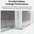thumbnail image 6 of JERFIT Frameless Sliding Shower Door 68-72" x 76", Brushed Gold Modern Bypass Enclosure with 8mm Tempered Safety Glass for Bathroom, 6 of 10