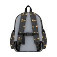 thumbnail image 3 of Dog Paw Print and Bone Black Backpack for School, Cute School Bag with Adjustable Shoulder Straps and Padded Back, 13.4"x11"x4.7", 3 of 5