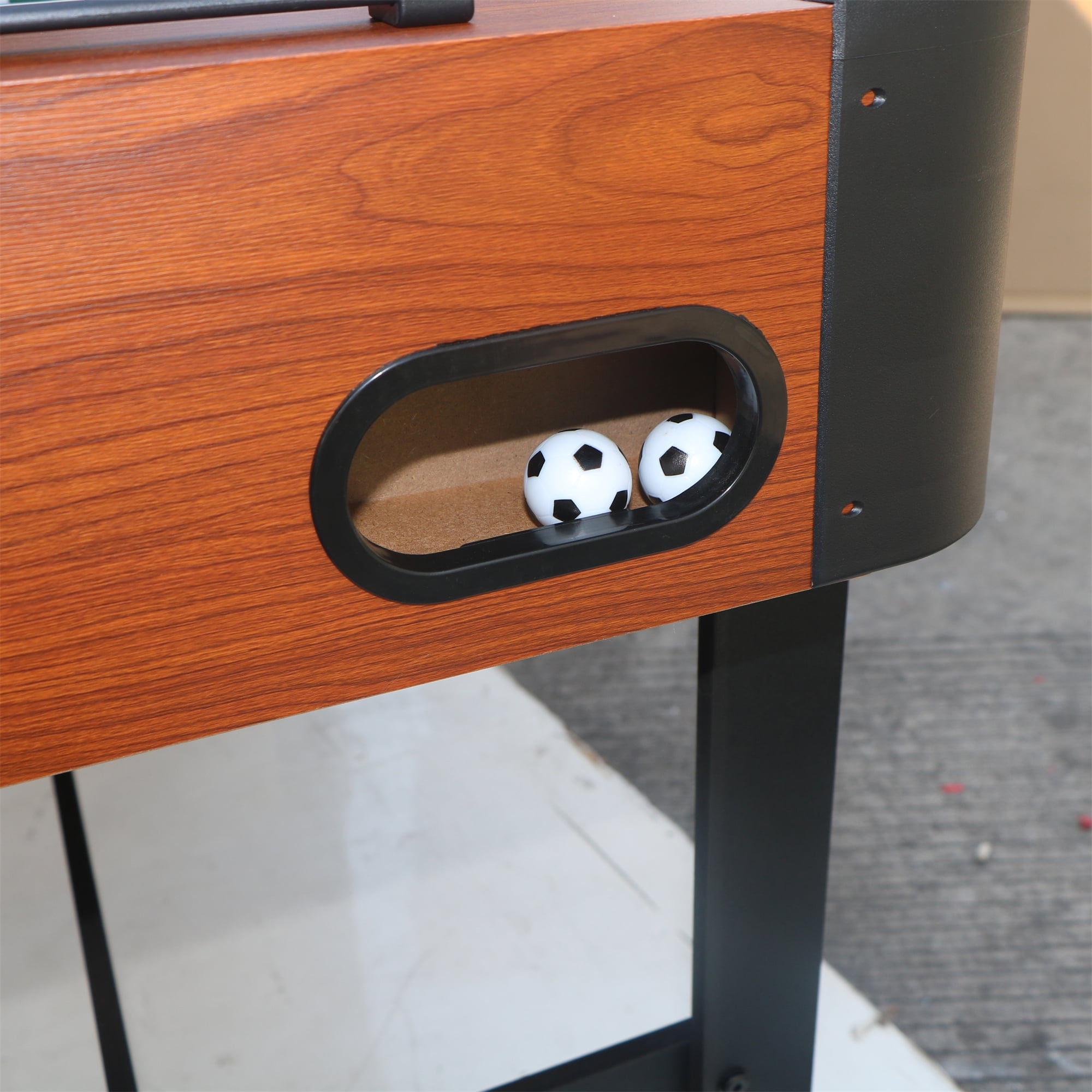 Aukfa Foosball Table Soccer Game Table Kid's Soccer Arcade, Brown