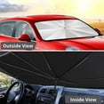 thumbnail image 2 of DODOING Car Windshield Sun Shade Umbrella Foldable Car Sun Shade Umbrella for Car Front Window Protect Vehicle from UV Rays Sun and Heat, Fit Most Vehicles 57 x 31 Sunshade for Cars, SUV, Trucks, 2 of 8