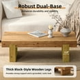 thumbnail image 4 of MDQMD Rectangular Coffee Table with Natural Texture,47'' Solid Wood Farmhouse Coffee Table for Living Room,Apartment, 4 of 8