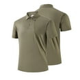 thumbnail image 4 of EWASWON Men's Polo Shirt Short Sleeve Casual T-Shirt with Pocket - Summer Olive,Green,Size 5XL, 4 of 9