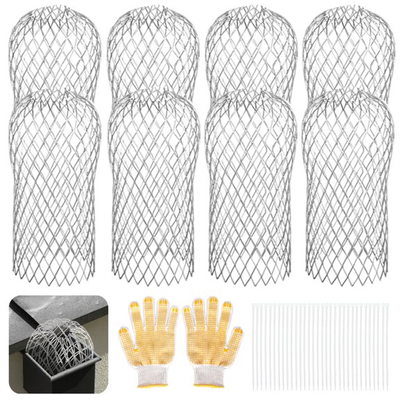 Filtro de hojas de aluminio Caphont de Gutter Guard, 8 unidades, 8,9 cm