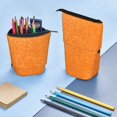 thumbnail image 4 of Xecao Orange Glitter2 Print Telescopic Pencil Bag Pen Holder Pop Up Stationery Case Stand-up Retractable Transformer Bag Standing Organizer, 4 of 6