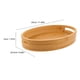 thumbnail image 3 of Oval Wooden Serving Tray: Wood Snack Tray With Handles For Tea Coffee Appetizers Breakfast - Storage Container For Spa Massage Center Home, 3 of 3