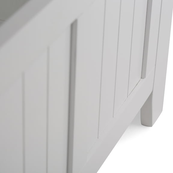 Acadian 48 inch Wide Solid Wood Entryway Storage Bench in White