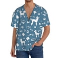 thumbnail image 3 of Vsdgher Poodle Dog Print Men's Wrinkle Free Untucked Cuban Shirt Business Casual Button Down Shirts Short Sleeve Shirt, 3 of 7