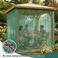 thumbnail image 3 of DONGPAI Outdoor Mosquito Netting for Patio - DIY Cut to Size High Density Bug Screen Mesh Lightweight Outdoor Sheer Curtains for Gazebo Pergola Porch - Rod Pocket Hang, 5.2 ft x 10 ft (1 Panel), 3 of 10