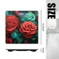 thumbnail image 2 of High Precision Body Weight Scale Smart Bathroom Scales with Large LCD Display(400lbs),Decorative for Bedroom-Vector Pattern Of Red And Teal Roses In Cartoon Style, 2 of 4