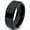 Black Bevel Polish Tungsten, variant on Tungsten Semicolon Punctuation Mark Symbol Band Ring 8mm Men Women Comfort Fit Black Step Bevel Edge Brushed Polished