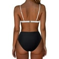 thumbnail image 4 of Baqcunre High-Cut & High-Waisted Bikini Sets for Women: Seductive Two-Piece Swimwear, 1 Pc Swimsuit Black 2XL, 4 of 6