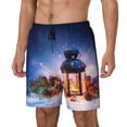 thumbnail image 2 of Gaeub Lantern On Snow With Christmas Mens Swim Trunks Stretch Beach Shorts Quick Dry for Men Swim Shorts Swimwear with Pockets- Large, 2 of 9