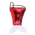 thumbnail image 2 of Bolsa Monedero de lentejuelas con cola de pez para niños y niñas, bandolera, cartera de hombro (rojo) Tmvgtek Para estrenar, 2 of 9