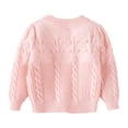 thumbnail image 4 of URMAGIC Baby Girls Bowknot Cardigan Long Sleeve Knit Sweaters Kids Cute Casual Loose Outerwear Coats, 4 of 10