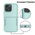 thumbnail image 5 of for iPhone 16,16 Pro,16 Plus,16 Pro Max Case,Heavy Duty Shockproof Dual Layer Rugged Full-Body Protective Phone Cover,2 in 1 Silicone Rubber Phone Case for iPhone 16 Pro Max 6.9" - Green 2024, 5 of 6