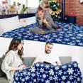 thumbnail image 5 of PAVILIA Christmas Throw Blanket | Navy Snowflake Christmas Fleece Blanket | Soft, Plush, Warm Winter Cabin Throw, 50x60 (Navy/White Snowflake), 5 of 9