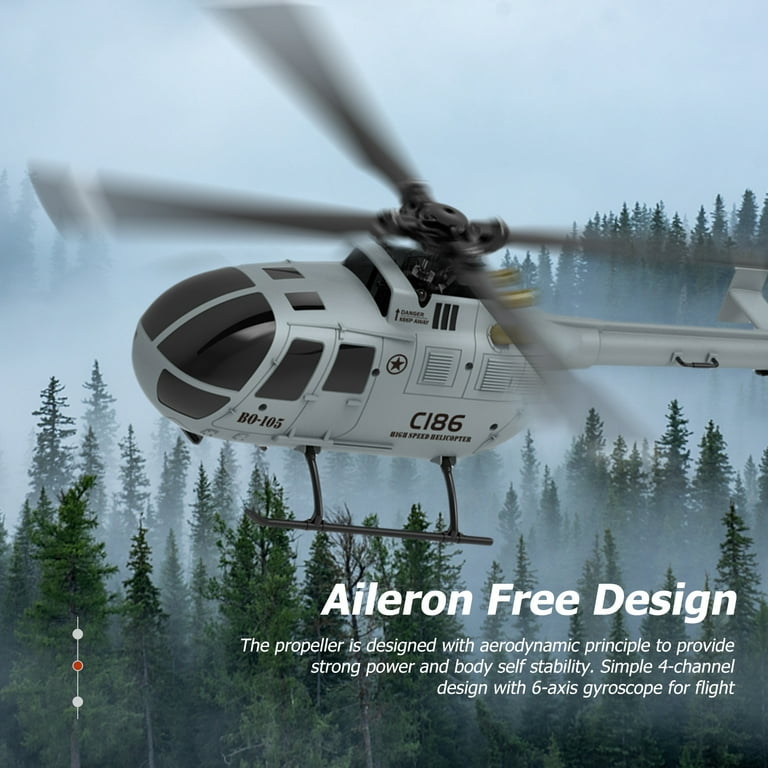 Ltesdtraw 2.4GHz RC Helicopter 6 Axis Gyroscope LED 4 Channels Aircraft w 3 Battery