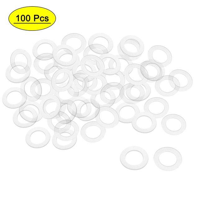 Unique Bargains Nylon Flat Washers for M12 Screw Bolt 20mm OD 1mm Thick Clear 100PCS
