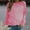 Hot Pink, variant on Titcea Sweatshirt for Women Solid Color Crewneck Long Sleeve Sweatshirts Loose Casual Pullover Sweaters