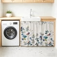 thumbnail image 3 of Eucalyptus Leaves Sink Skirt 11"W x 13"L,Dustproof Under Sink Curtain Skirt for Bathroom Kitchen,Retro Farmhouse Botanical Floral Birds Adhesive Short Curtain Vanity Cover for Laundry Closet, 3 of 8