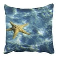 thumbnail image 1 of BOSDECO Blue Climate Starfish Floating on Water Destinations Freshness Idyllic Nature Nautical Ocean Pillowcase 16x16 inch, 1 of 1