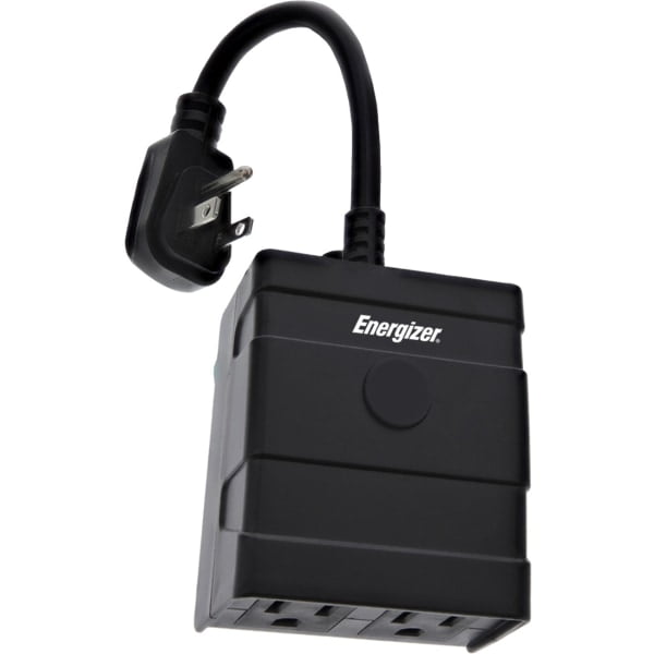 Energizer Smart Outdoor Plug - 2 x AC Power Plug - 125 V AC / 15 A - Alexa, Google Assistant Supported