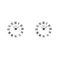 thumbnail image 1 of Youkk Durable Construction 3D Wall Clock Unique Style Easy To Read Modern Large 3D Wall Clock Timeless black 2Set, 1 of 6