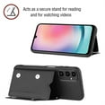 thumbnail image 7 of ELEHOLD for Samsung Galaxy A15/A15 5G PU Leather Wallet Case with Card Holders Wrist Lanyard Handstrap Kickstand Function Shockproof Protective Wallet Cover for Samsung A15/A15 5G,Black, 7 of 7