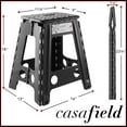 thumbnail image 3 of Casafield 18" Folding Step Stool with Handle - Black, Collapsible Foot Stool for Adults, 3 of 7
