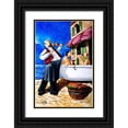 thumbnail image 1 of West, Ronald 23x32 Black Ornate Wood Framed with Double Matting Museum Art Print Titled - Bath and Violin Serenade, 1 of 4