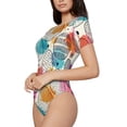 thumbnail image 3 of Picia Easter Egg Womens One Piece Swimsuits Modest Tummy Control Bathing Suits Lace Up Slimming Swim Suit-Large, 3 of 9