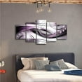 thumbnail image 2 of Fule 5 Panel Purple Picture Artwork Oil Painting on Canvas Stretched and Framed Giclee Print Home Decoration Living Room Bedroom Wall Art Hanging, 2 of 9