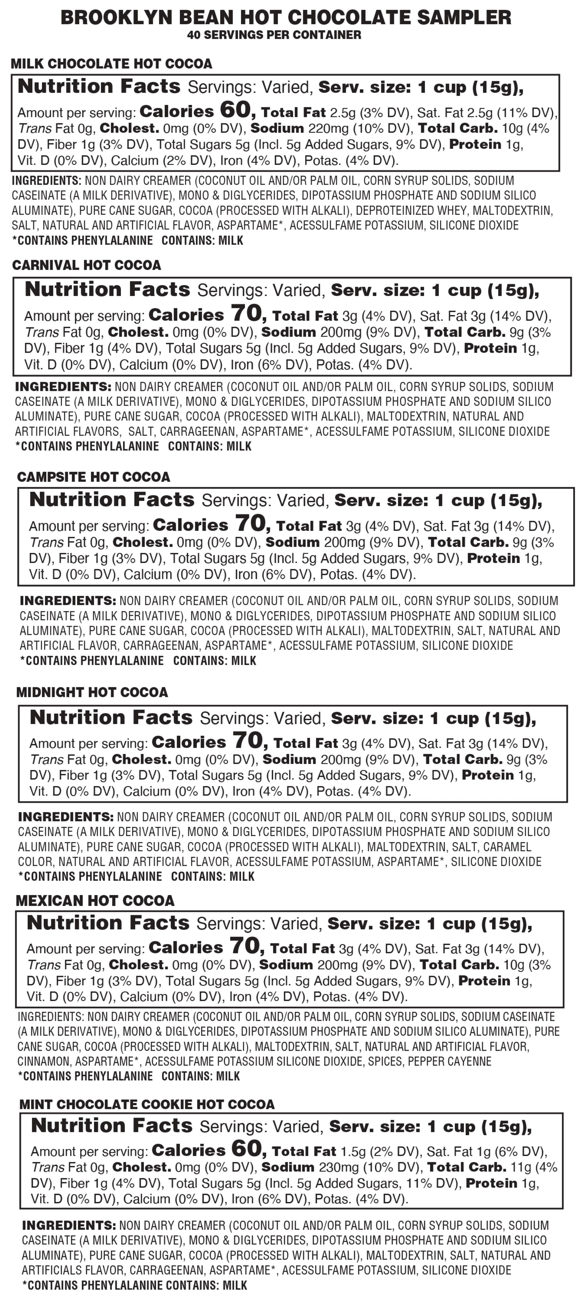 Brooklyn Bean Roastery Hot Cocoa Pods Variety Pack for Single-Serve Coffee Brewers, 40-Pack