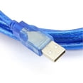 thumbnail image 2 of 1.5m transparent blue USB high-speed 2.0 male-to-female extension cable all copper braided mesh shielded with magnetic ring data cable, 2 of 5