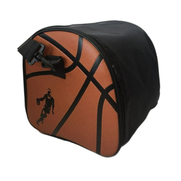 Bolso de hombro de baloncesto organizador práctico de cuero PU con correa de hombro ajustable bolsa de almacenamiento de fútbol de transporte de moda