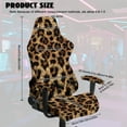 thumbnail image 7 of Xoenoiee Brown Leopard Pattern Gaming Chair Covers, Stretchable Computer Chair Cover Ergonomic Office Chair Cover Anti Cat Scratch Protection Computer Chair Slipcovers, Anti-Slip Racing Chair Covers, 7 of 7