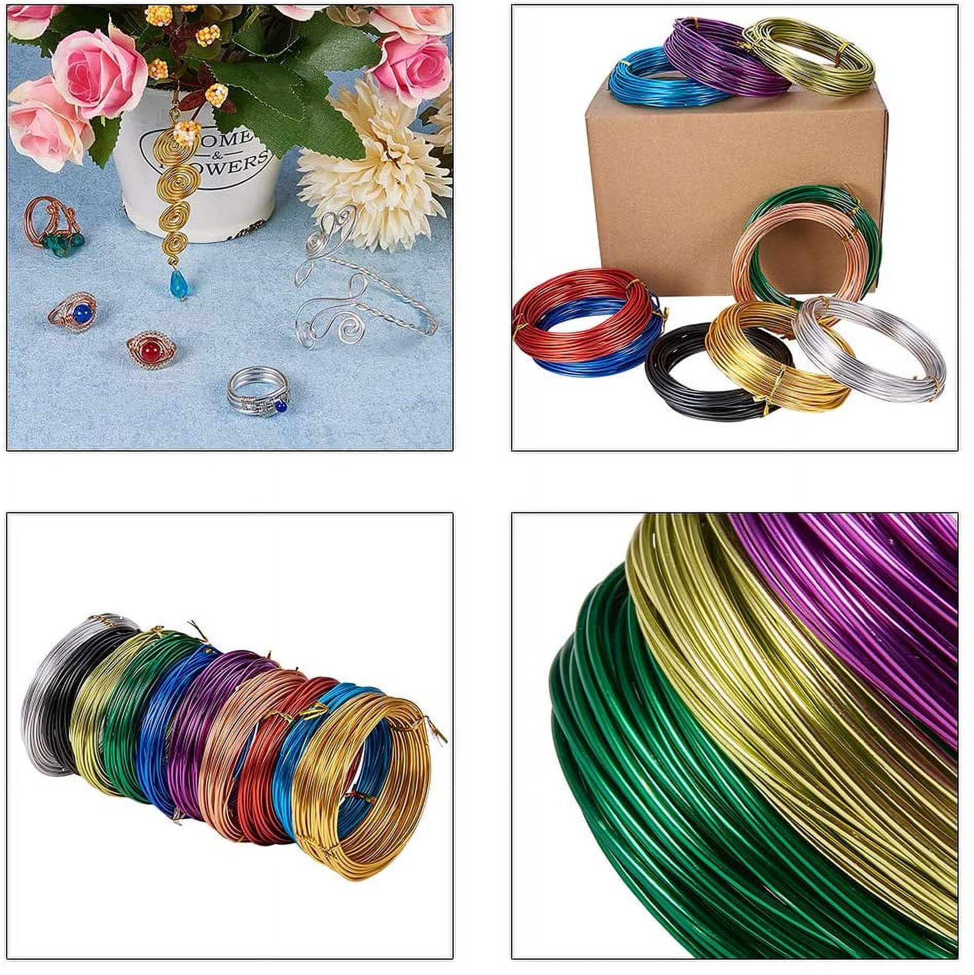 10 Colors 320 Feet Aluminum Wire 12 15 18 20 Gauge Bendable Metal Craft Wire Flexible Sculpting Beading Wire for DIY Wrapped Jewelry Manual Arts Making Rainbow Projects
