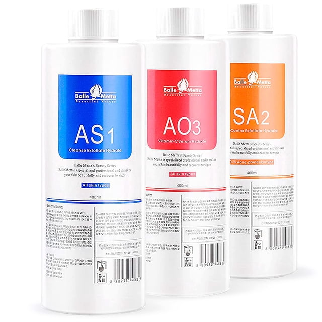 Máquina facial de hidrógeno y oxígeno BRÜUN con 3 sueros de 400 ml