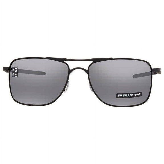 Oakley Men's Polarized Gauge 8 0OO4124-41240262 Black Rectangle Sunglasses