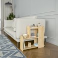 thumbnail image 2 of Ada Home Decor Furniture Oak 3 Tier Scovel Modern Side Table, 2 of 5
