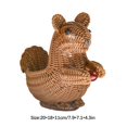 thumbnail image 2 of Handmade Rattan Creative Squirrel Storage Basket Desktop Fruit Storage Basket, 2 of 12