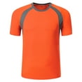 thumbnail image 2 of iiniim Kids Boys UPF50+ Rashguard Swim Shirt Short Sleeve Swimming Tops Sun Protection Quick-Dry Athletic T-Shirt Orange 9-10, 2 of 4