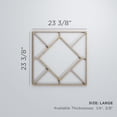 thumbnail image 3 of Ekena Millwork 23 3/8"W x 23 3/8"H x 1/4"T Large Hudson Decorative Fretwork Wood Wall Panels, Alder, 3 of 18