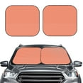 thumbnail image 2 of Balery 2 Piece Orange Gingham Car Windshield Sun Shade|Foldable Front Windshield Shade for Car Front Window for Most Sedans SUV Truck-Medium, 2 of 7