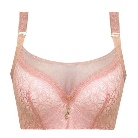 Clearance!Uooqdmx Sports Bras for Women Plus Size Lingerie Plus Size Sports Bra Underwear Hollow Stretch Bra Out Yoga Bandeau Bra Pink XL
