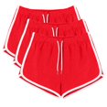 thumbnail image 2 of Lenpel Women's Booty Running Shorts 3 Pc Soft Comfy Elastic Waist Drawstring Yoga Lounge Shorts Athletic Workout Shorts, 2 of 7