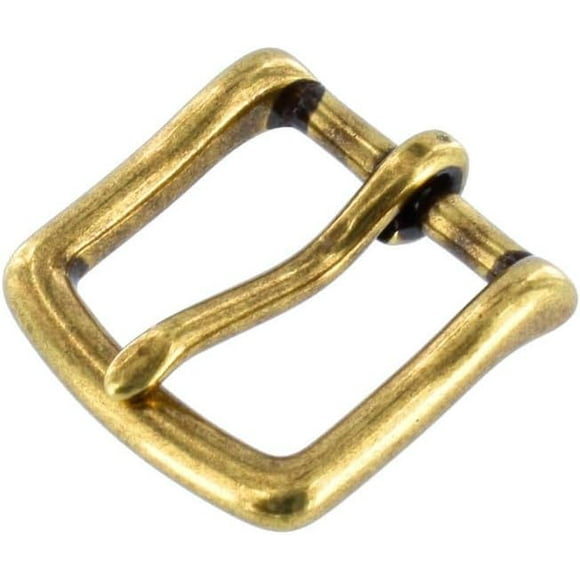 Woeilo B1049 Antique Brass, Heel Bar Buckle, Solid Brass-LL, Multiple Sizes