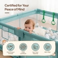 thumbnail image 6 of BEAUTYPEAK 48"x48" Large Baby Playpen Toddler Play Yard Fence for Boys and Girls, Pale Green, 6 of 7