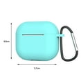 thumbnail image 6 of sunsanly 1 Set Headphone Cushion Full Coverage Wear-resistant Tight Fit Anti-shock Comfortable Touch 360 Degree Protection with Hanging Buckle Earphone Cover for Airpods 3, 6 of 8